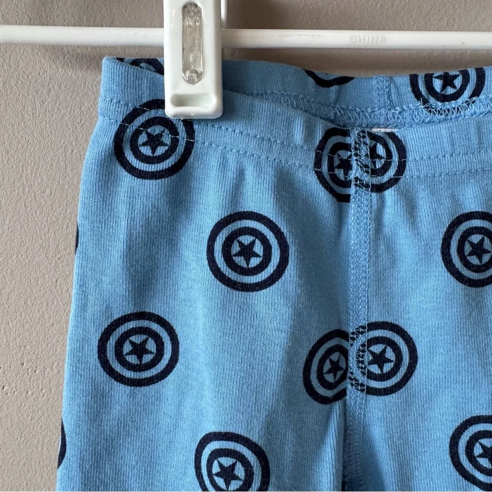 Hanna Andersson Marvel Captain America Gold Man‎ Long Sleeve Pajama Set 6-12m